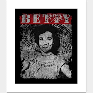 TEXTURE ART -Betty White Smile Posters and Art